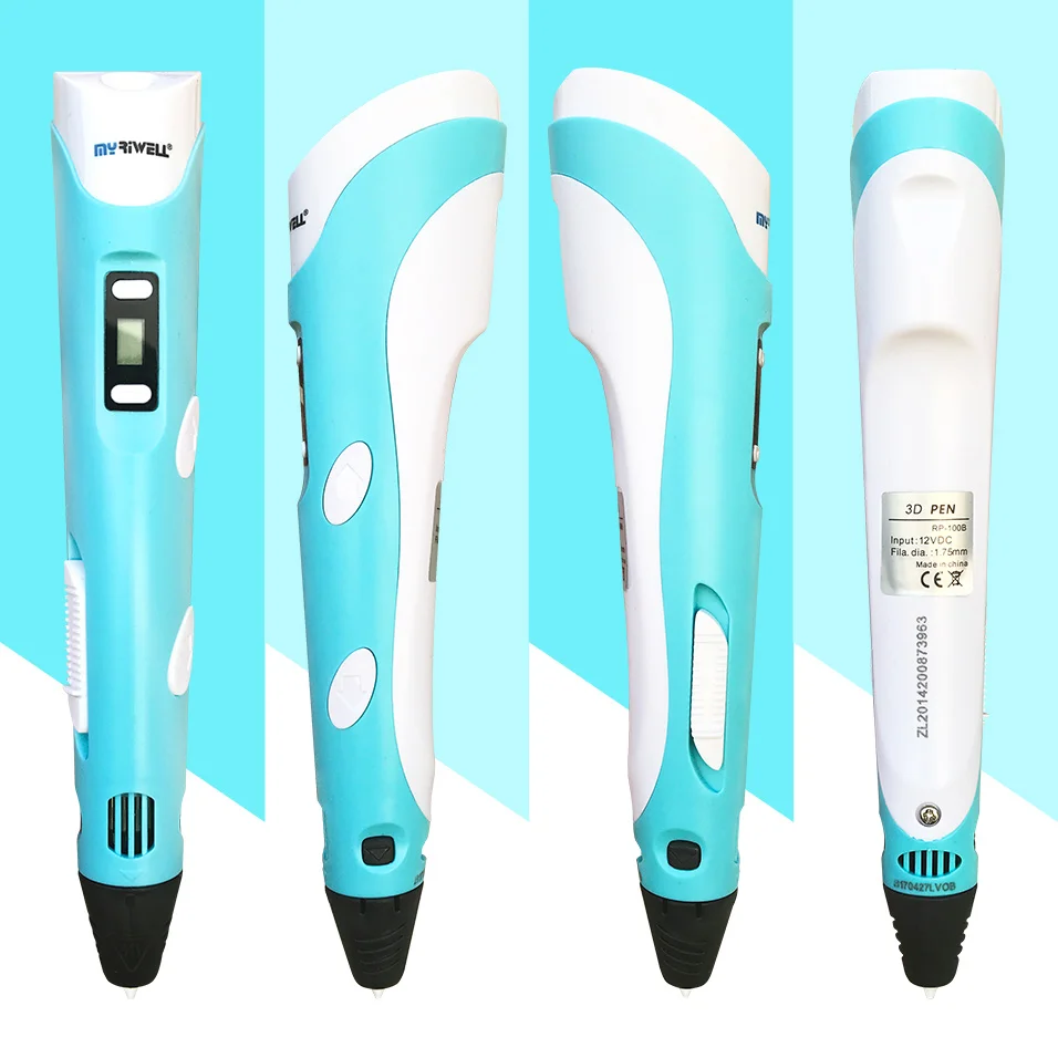 myriwell 3d ручка для рисования LED дисплей abs/pla нить триде 3д pen pens 3 д тридэ самая
