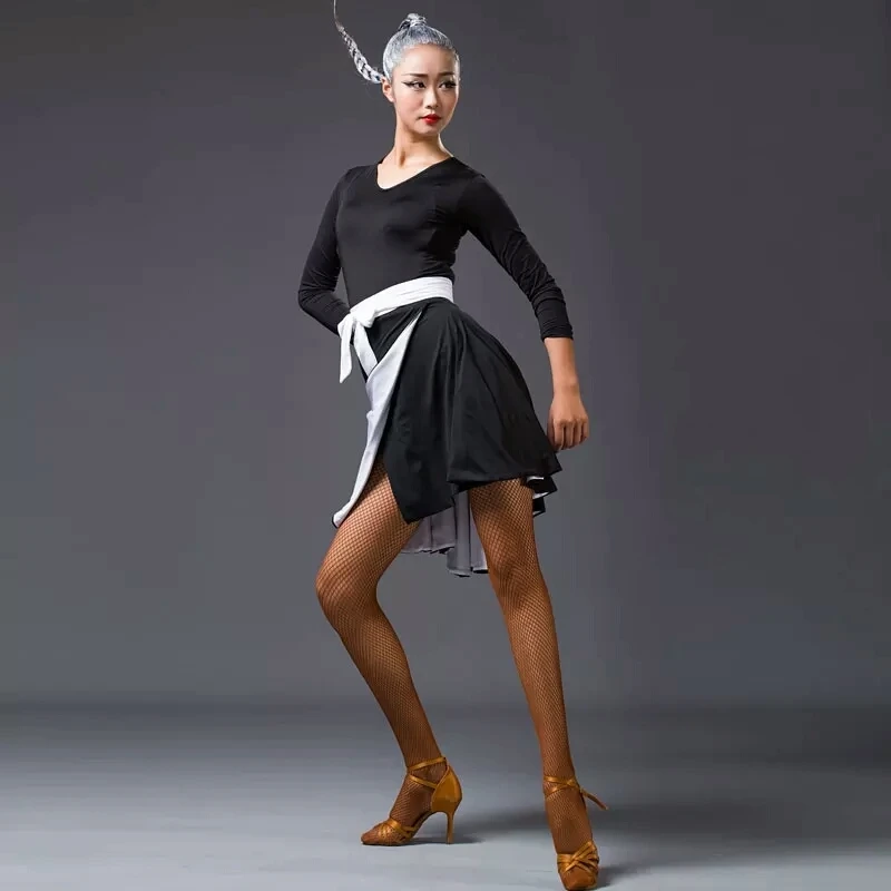 Black latin dance dess women dress Rumba Samba ballroom salsa costume tango | Тематическая одежда и униформа