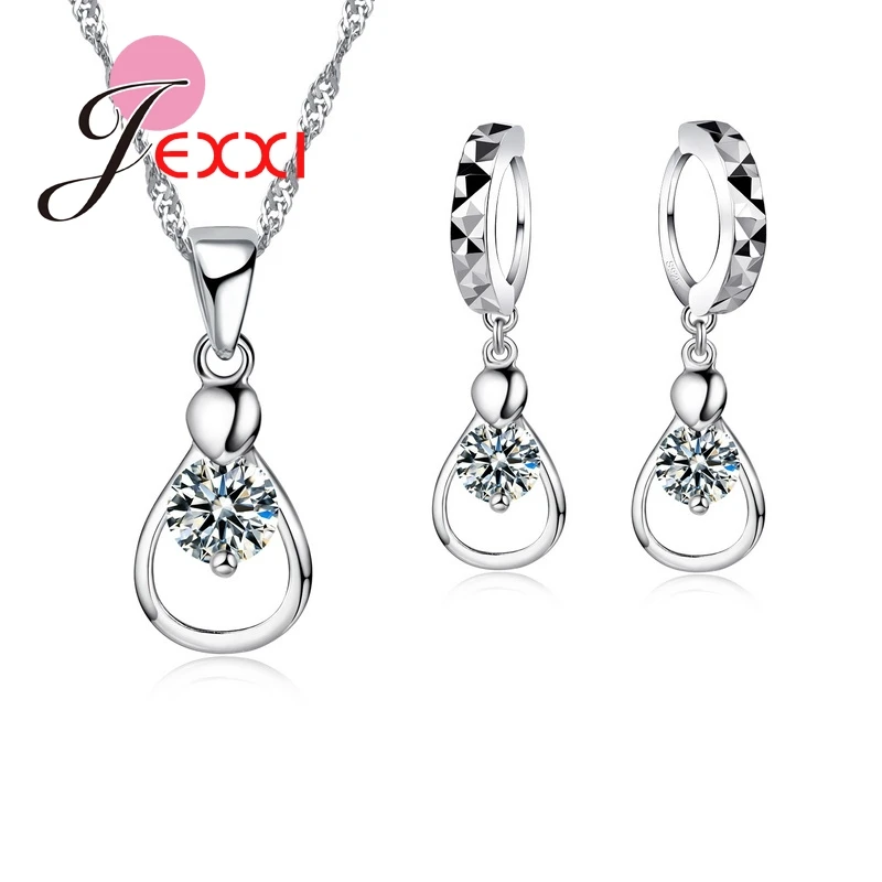 Bridal Austrian Crystal Fashion CZ Crystal Necklace Earrings Hollow Water Drop 925 Sterling Silver Jewellery Set Wedding
Bridal Austrian Crystal Fashion CZ Crystal Necklace Earrings Hollow Water Drop 925 Sterling Silver Jewellery Set Wedding