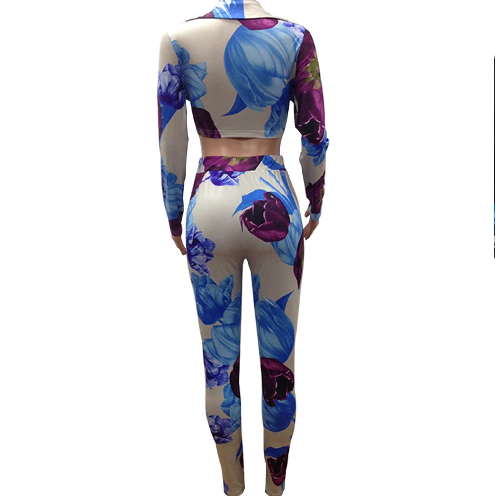 New sexy women's 2 piece suit jumpsuit printed round neck long-sleeved shirt Slim long jumpsuit female elegant sexy suit
New sexy women's 2 piece suit jumpsuit printed round neck long-sleeved shirt Slim long jumpsuit female elegant sexy suit