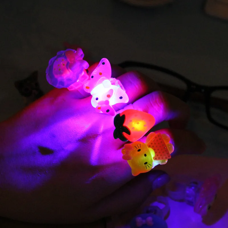 Светящиеся Кольца 5 шт./компл. новые детские игрушки мигающие подарки Мультяшные