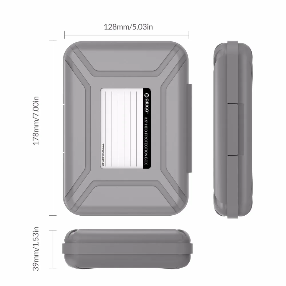 ORICO 3.5 Inch Protective Case Dust-proof Moisture-proof Storage Box With label for HDD/SSD
ORICO 3.5 Inch Protective Case Dust-proof Moisture-proof Storage Box With label for HDD/SSD