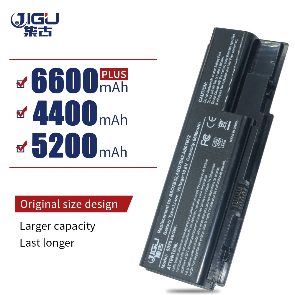 JIGU 6 Cells Laptop Battery For Acer Aspire 7530 7535 7540 7720 7730 7735 7736G 7738 7740 8730 8920G 8930 For Extensa 7630 7230
JIGU 6 Cells Laptop Battery For Acer Aspire 7530 7535 7540 7720 7730 7735 7736G 7738 7740 8730 8920G 8930 For Extensa 7630 7230