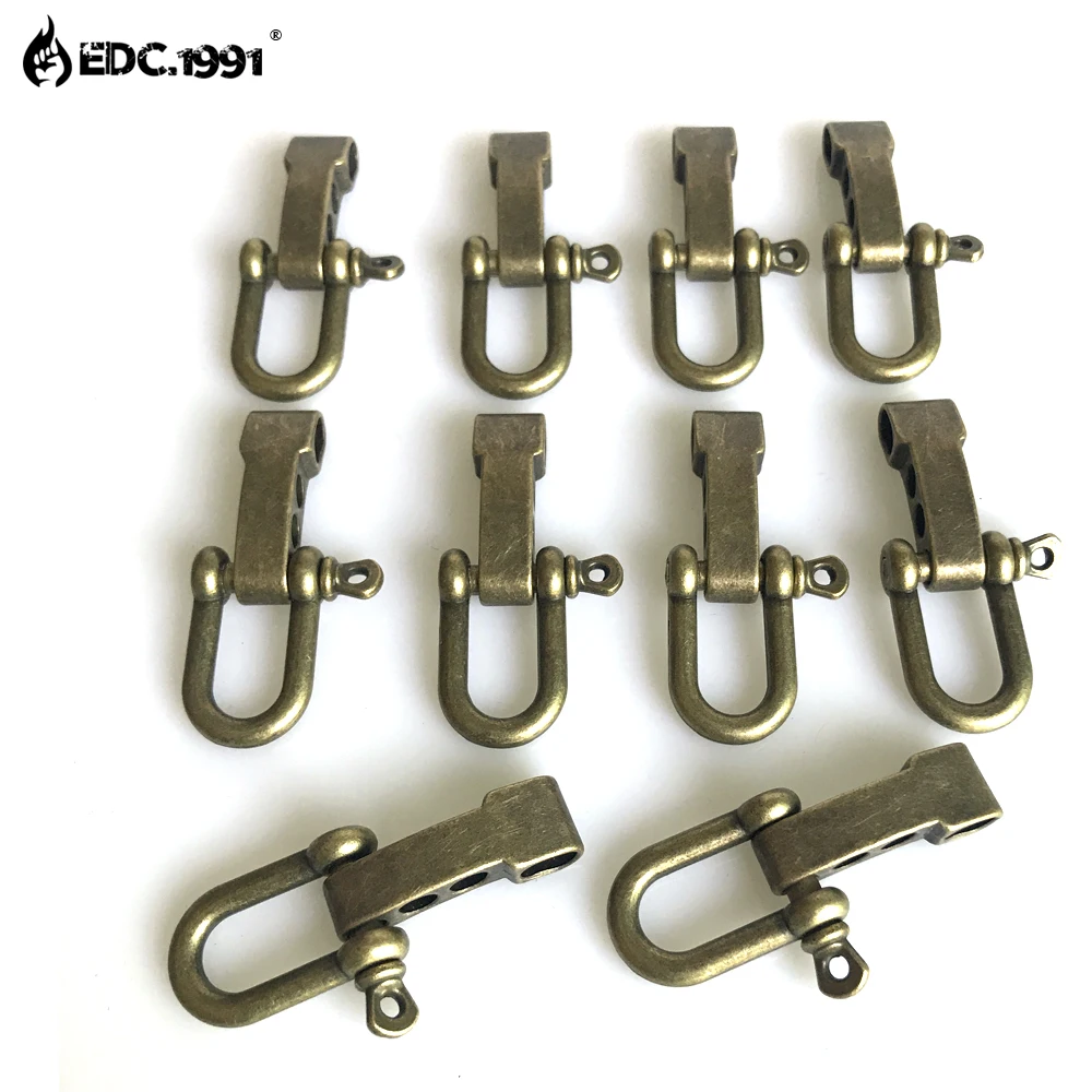 10 Packs/lot Stainless Steel Adjustable PARACORD PARACHUTE CORD LANYARD BRACELET SHACKLES BUCKLES COPPER
10 Packs/lot Stainless Steel Adjustable PARACORD PARACHUTE CORD LANYARD BRACELET SHACKLES BUCKLES COPPER