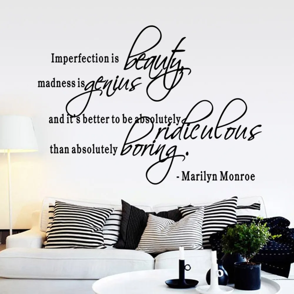 Imperfection Is Beauty MARILYN MONROE Vinyl WALL STICKER 8410. DECAL Decor QUOTE MURAL Girls Bedroom ART
Imperfection Is Beauty MARILYN MONROE Vinyl WALL STICKER 8410. DECAL Decor QUOTE MURAL Girls Bedroom ART