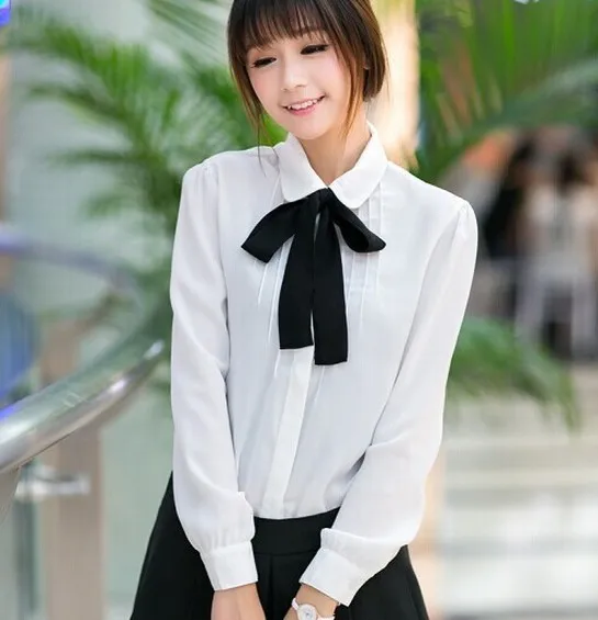 2015 New Fashion Women Summer Chiffon White Tops Shirts Long Sleeve Peter Pan Collar Casual Blouse Tops Summer Blusa
2015 New Fashion Women Summer Chiffon White Tops Shirts Long Sleeve Peter Pan Collar Casual Blouse Tops Summer Blusa