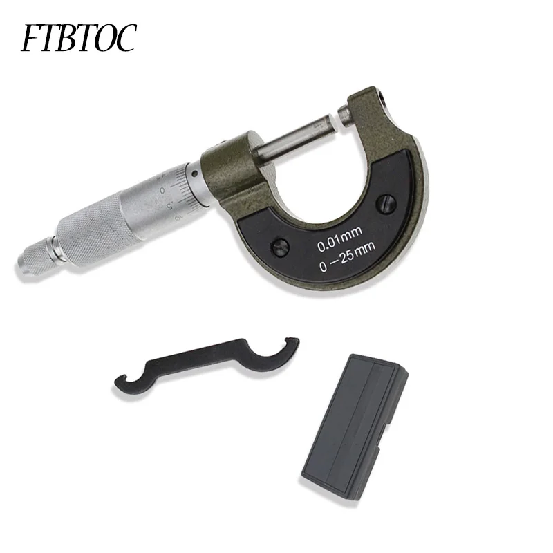 FTBTOC Outside Micrometer 0-25mm/0.01 Carbide Standards Metric Gauge Caliper Measuring Tools
FTBTOC Outside Micrometer 0-25mm/0.01 Carbide Standards Metric Gauge Caliper Measuring Tools