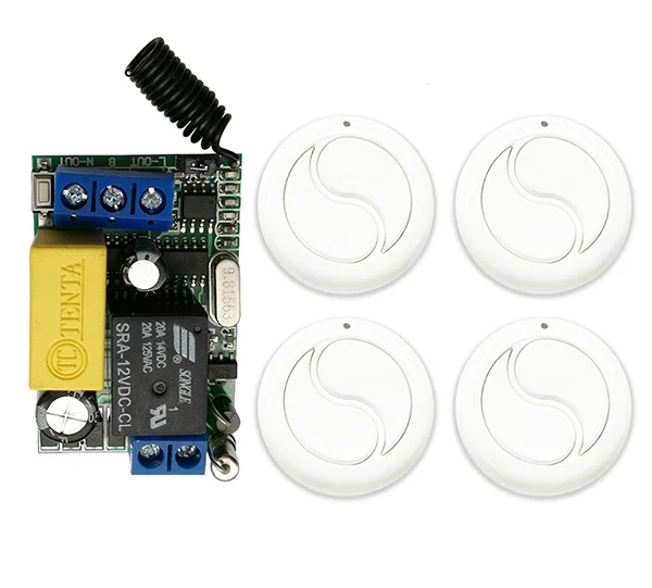 Mini Size 220V 1CH 10A Wireless Remote Control Switch Relay Receiver+Waterproof Transmitter ,315/433.92 MHz Garage Door shutters
Mini Size 220V 1CH 10A Wireless Remote Control Switch Relay Receiver+Waterproof Transmitter ,315/433.92 MHz Garage Door shutters