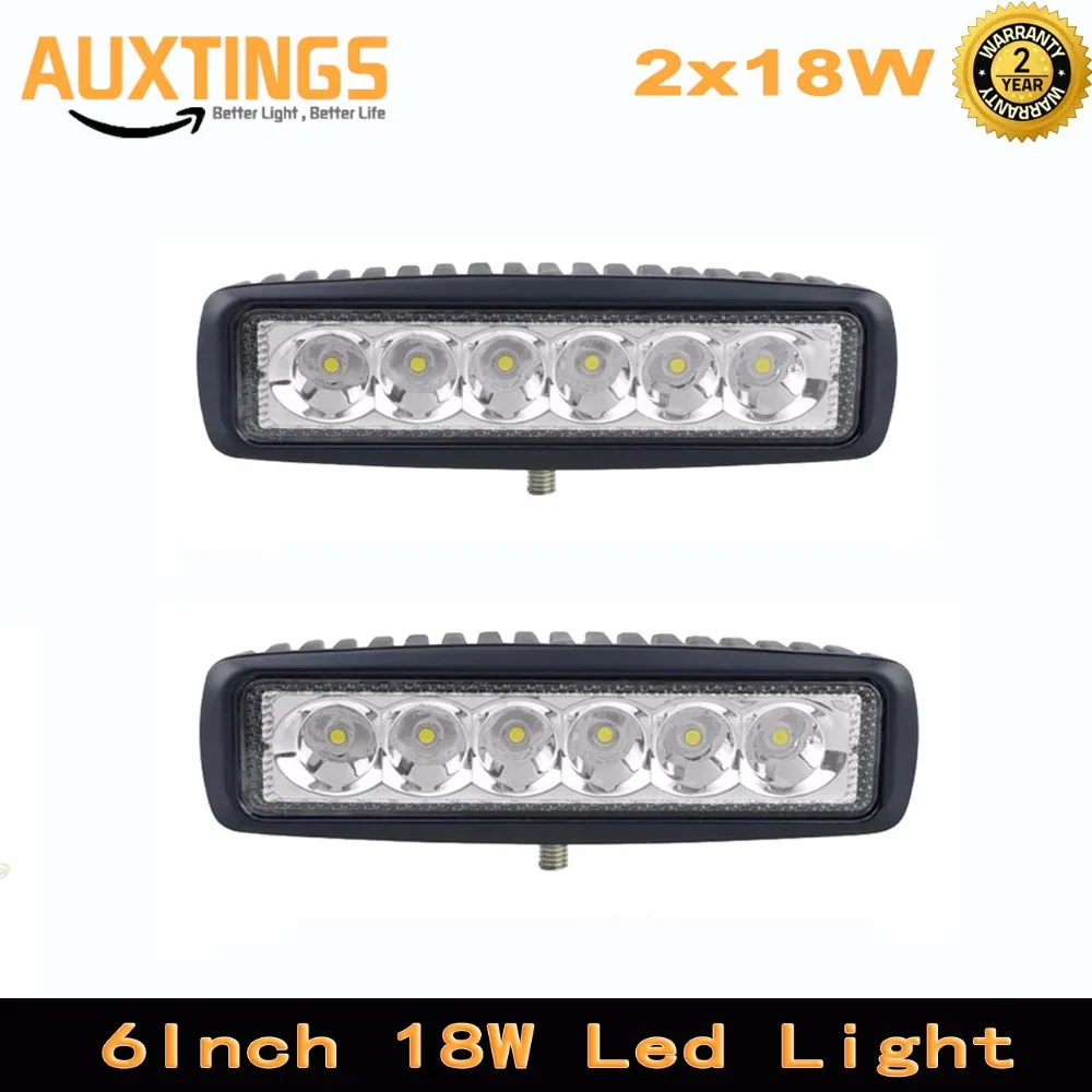 2pcs 6 Inch 18W LED Work Light Bar 10-30v for Indicators Motorcycle Driving Offroad Boat Car Tractor Truck 4x4 SUV ATV
2pcs 6 Inch 18W LED Work Light Bar 10-30v for Indicators Motorcycle Driving Offroad Boat Car Tractor Truck 4x4 SUV ATV