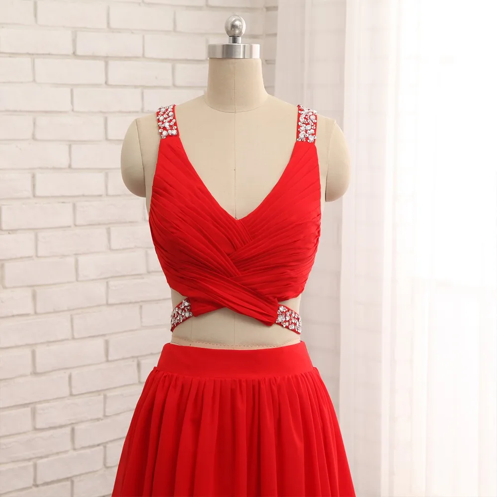 Open Back Prom Dresses A-line V-neck Floor Length Chiffon Bead Two Pieces Prom Gown Evening Dresses Evening Gown
Open Back Prom Dresses A-line V-neck Floor Length Chiffon Bead Two Pieces Prom Gown Evening Dresses Evening Gown