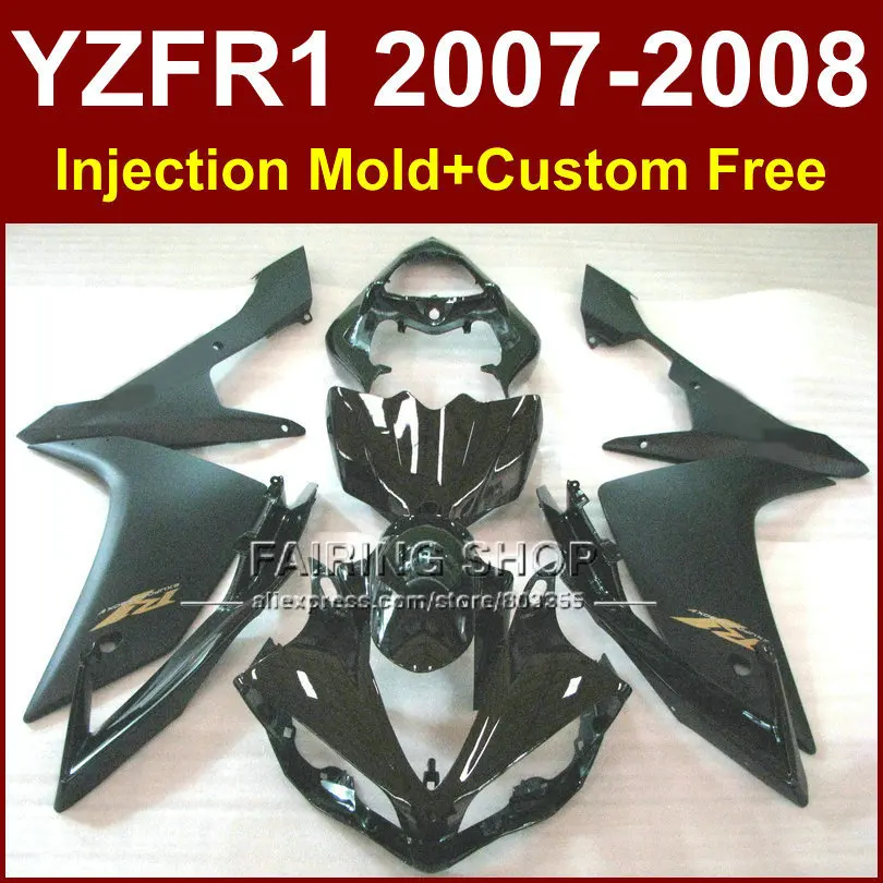 Persomalize black motorcycle fairings for YAMAHA YZFR1 2007 2008 Injection bodywork YZF R1 YZF1000 YZF 1000 07 08 body parts
Persomalize black motorcycle fairings for YAMAHA YZFR1 2007 2008 Injection bodywork YZF R1 YZF1000 YZF 1000 07 08 body parts