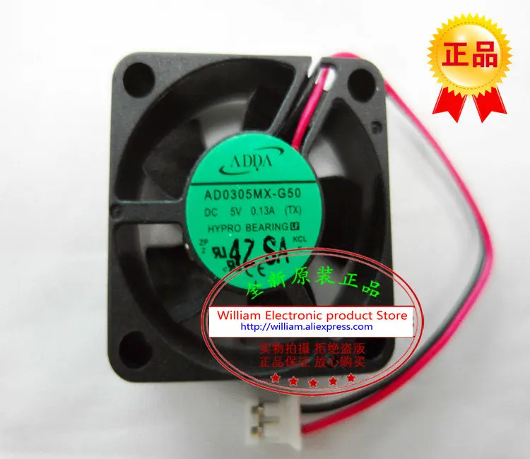 Новый оригинальный охлаждающий вентилятор ADDA AD0305MX-G50 DC5V 0.13A 3 см 30*30*10 мм
Новый оригинальный охлаждающий вентилятор ADDA AD0305MX-G50 DC5V 0.13A 3 см 30*30*10 мм