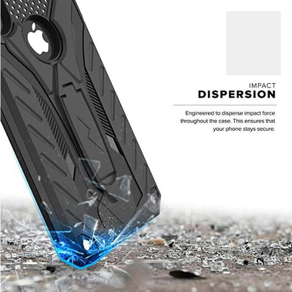 Чехол для iPhone 7 8 противоударный силиконовый чехол в стиле милитари с подставкой 6