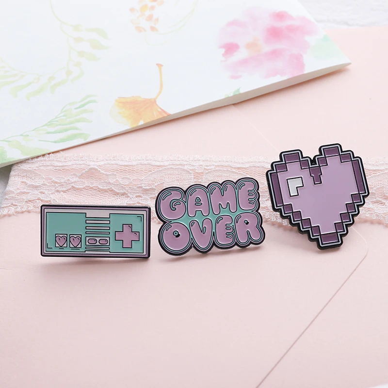 Purple Pixel Enamel Pins Collections Game Over Heart Brooches Badges Lapel pin Badge Denim Jackets Lapel Pin Gift for Friends
Purple Pixel Enamel Pins Collections Game Over Heart Brooches Badges Lapel pin Badge Denim Jackets Lapel Pin Gift for Friends