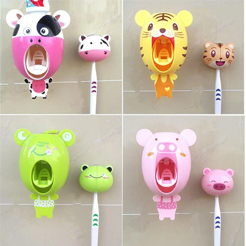 Interesting Bathroom Accessories sucker Cartoon Automatic Toothpaste dispenser Toothbrush holder suits Bathroom Products
Interesting Bathroom Accessories sucker Cartoon Automatic Toothpaste dispenser Toothbrush holder suits Bathroom Products