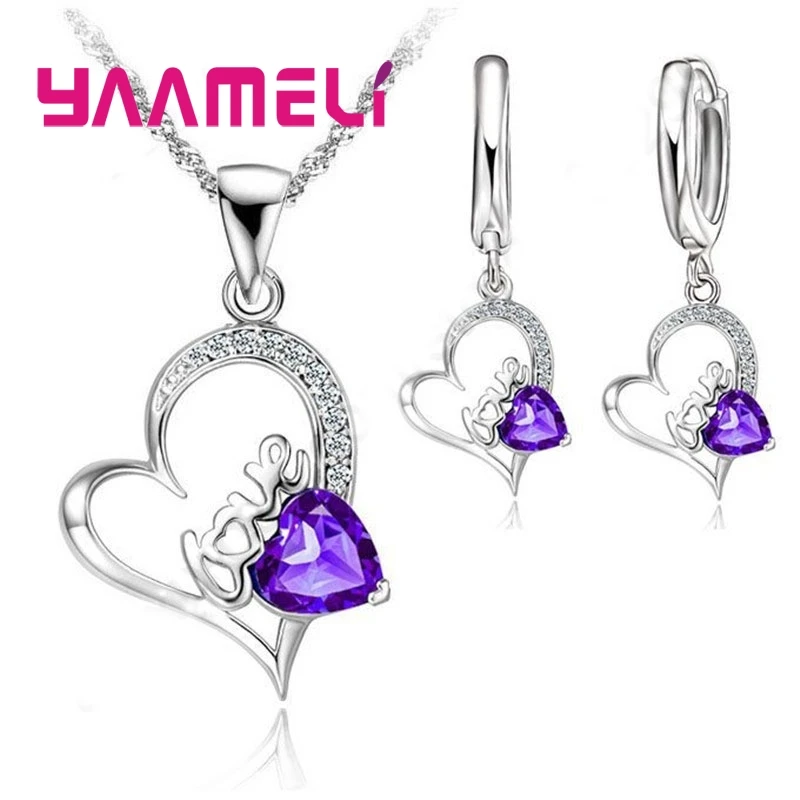 Forever Love 925 Sterling Silver Bridal Sets Heart Austrian Crystal CZ Cubic Zircon Necklace Earrings Gifts for Women
Forever Love 925 Sterling Silver Bridal Sets Heart Austrian Crystal CZ Cubic Zircon Necklace Earrings Gifts for Women