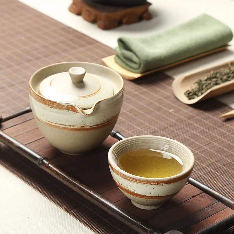PINNY New Style Ceramic Kung Fu Tea Set Hand Made Crude Pottery Kettle Tea Pot Include 1 Pot 1 Cup Chinese Retro Tea Service
PINNY New Style Ceramic Kung Fu Tea Set Hand Made Crude Pottery Kettle Tea Pot Include 1 Pot 1 Cup Chinese Retro Tea Service