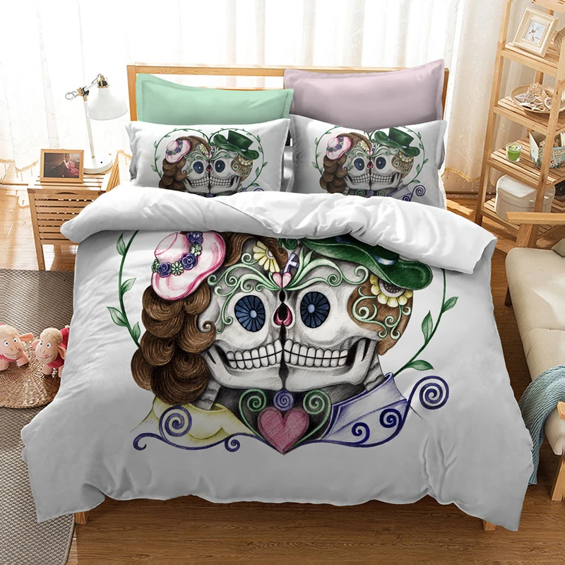 Yi chu xin 3d sugar skull bedding set queen size flower skull duvet cover set with pillowcase Bedclothes bedline Home textile
Yi chu xin 3d sugar skull bedding set queen size flower skull duvet cover set with pillowcase Bedclothes bedline Home textile