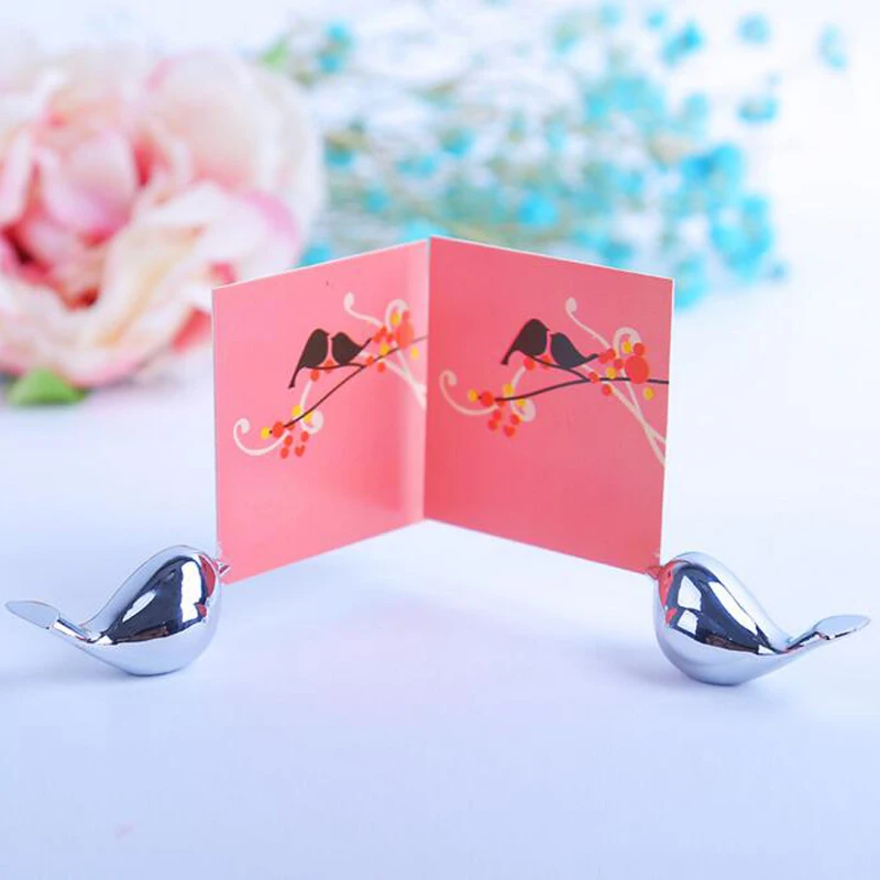 (50 pieces/lot) Wholesale Love Bird Place Card Holder Wedding Decoration Table Number Clip For Marriage Party Favors CH002
(50 pieces/lot) Wholesale Love Bird Place Card Holder Wedding Decoration Table Number Clip For Marriage Party Favors CH002