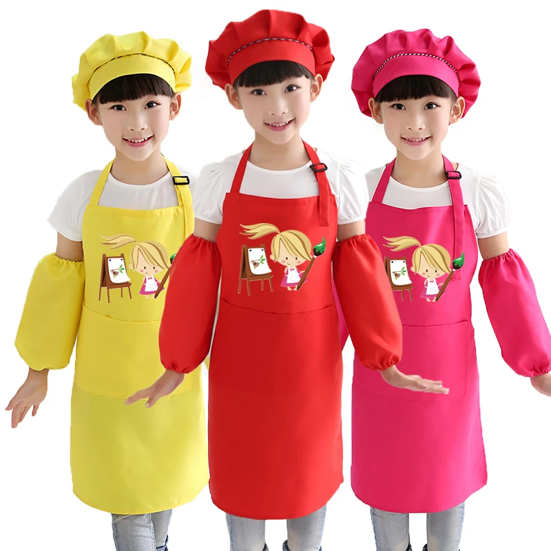 Polyester Children's Apron With Two Pockets Painting clothes kids anti-fouling kindergarten art painting apron print logo
Polyester Children's Apron With Two Pockets Painting clothes kids anti-fouling kindergarten art painting apron print logo