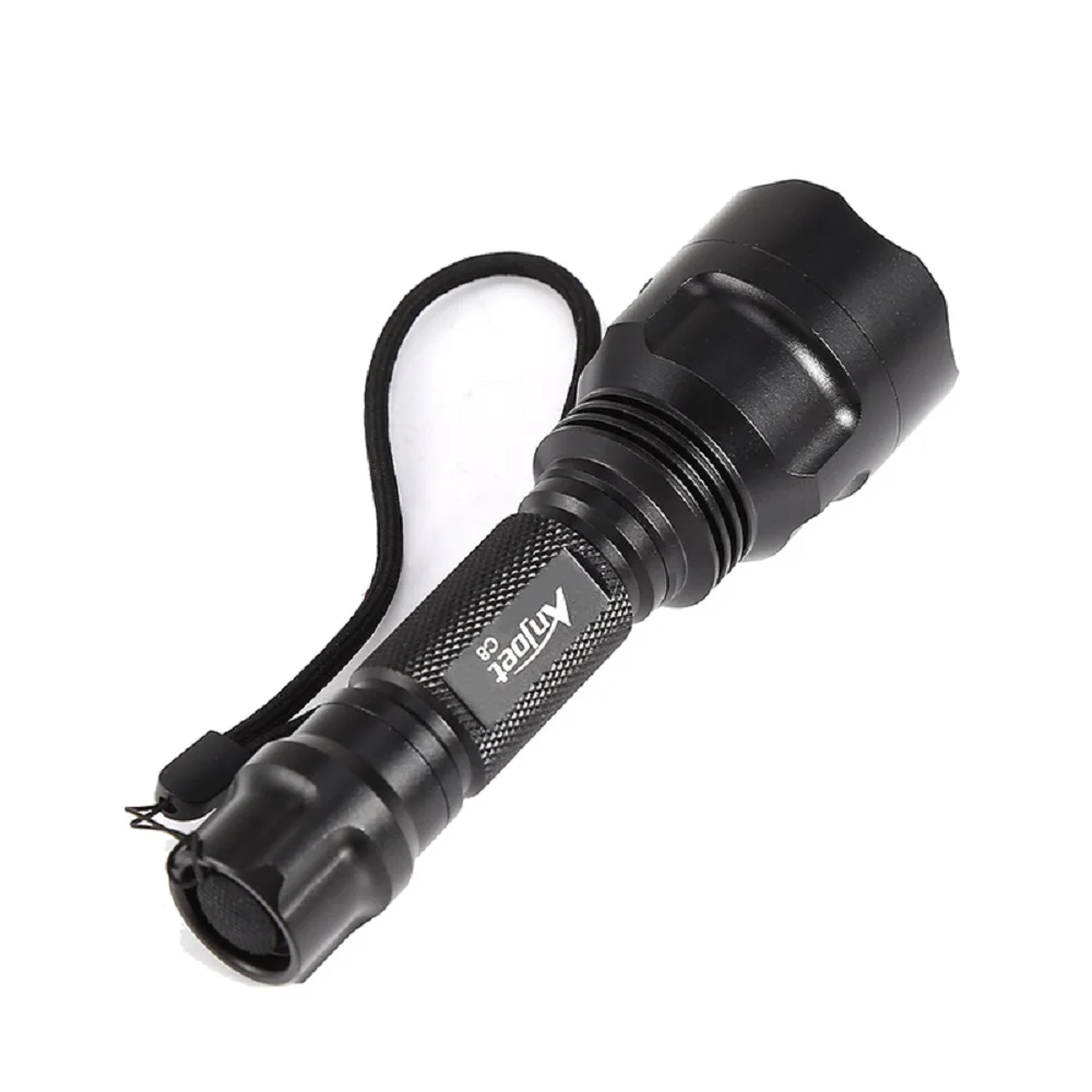 Anjoet C8 CREE XM-L T6 белый/зеленый/красный светодиодный тактический фонарик с батареей