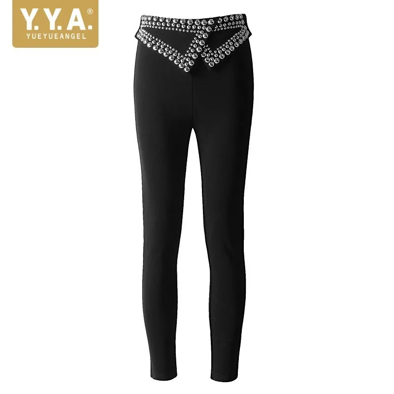Chic Waist Heavy Work Rivet Slim Fit Elastic Womens Full Length Pants Fashion High Street Soft Zipper Fly Ladies Pencil Pants
Chic Waist Heavy Work Rivet Slim Fit Elastic Womens Full Length Pants Fashion High Street Soft Zipper Fly Ladies Pencil Pants