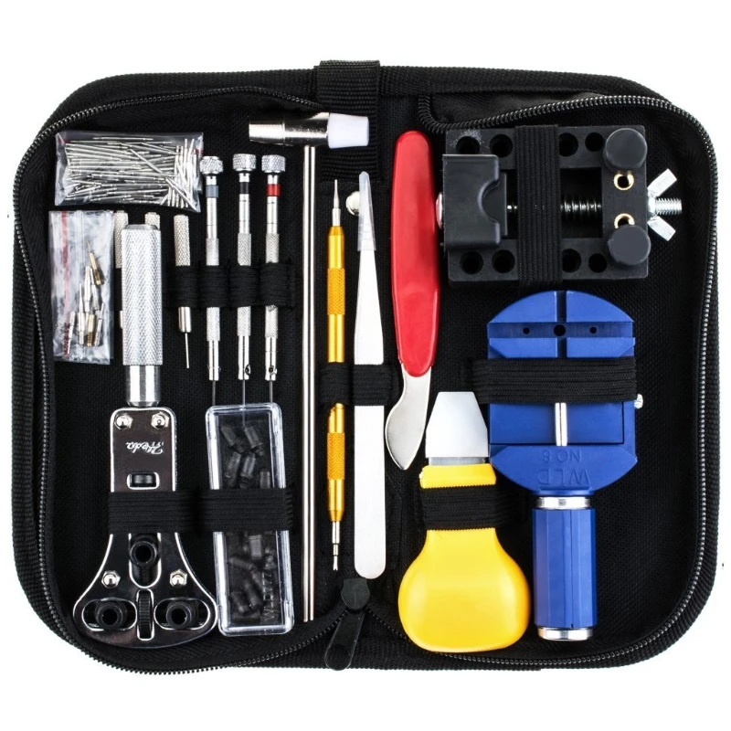 Free shipping 147Pcs Watch Repair Tool Kit Case Opener Link Spring Bar Remover Watchmaker Tool
Free shipping 147Pcs Watch Repair Tool Kit Case Opener Link Spring Bar Remover Watchmaker Tool