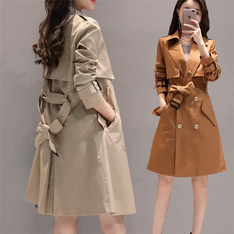 2019 Spring Autumn New Women Classic Double Breasted Casual Long Trench Coat Female Slim Windbreaker Business Outerwear M174
2019 Spring Autumn New Women Classic Double Breasted Casual Long Trench Coat Female Slim Windbreaker Business Outerwear M174