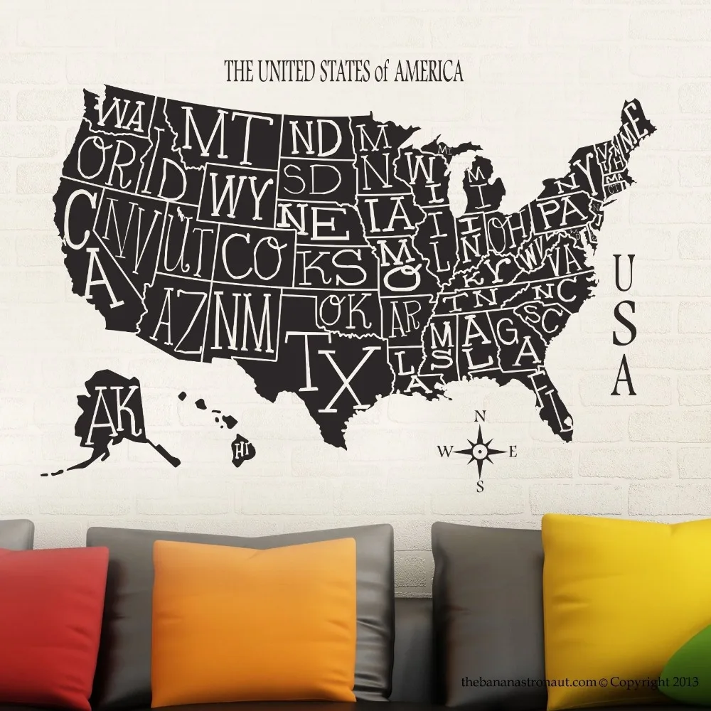 New arrival free shipping WALLPAPER USA Map Sticker Decal Muurstickers Posters Vinyl Wall Decals Decor Mural USA Map Sticker
New arrival free shipping WALLPAPER USA Map Sticker Decal Muurstickers Posters Vinyl Wall Decals Decor Mural USA Map Sticker
