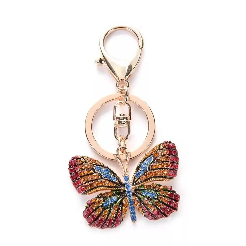 New creative fashion crystal butterfly keychain Color butterfly alloy car key ring Female bag pendant accessories Charm jewelry
New creative fashion crystal butterfly keychain Color butterfly alloy car key ring Female bag pendant accessories Charm jewelry
