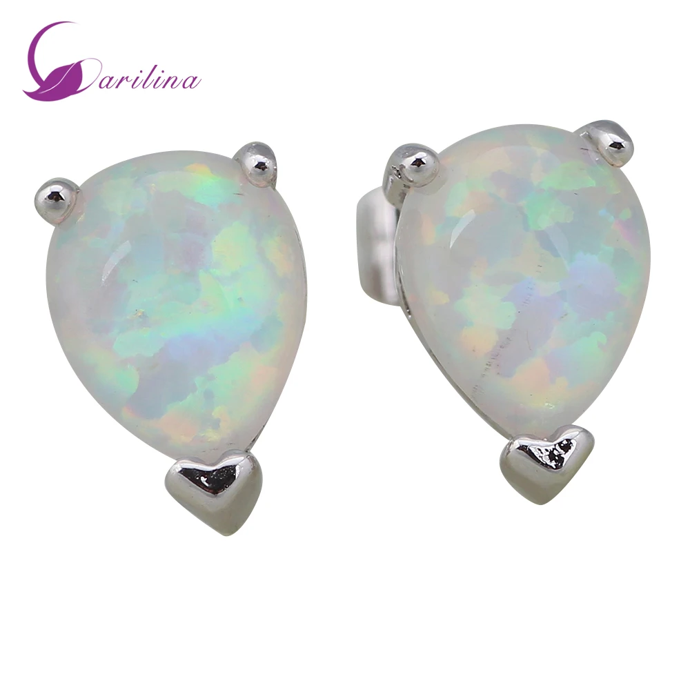 Brand Designer Silver Color Overlay Water Drop White Fire Opal Stud Earrings For Women Fashion Jewelry E216
Brand Designer Silver Color Overlay Water Drop White Fire Opal Stud Earrings For Women Fashion Jewelry E216