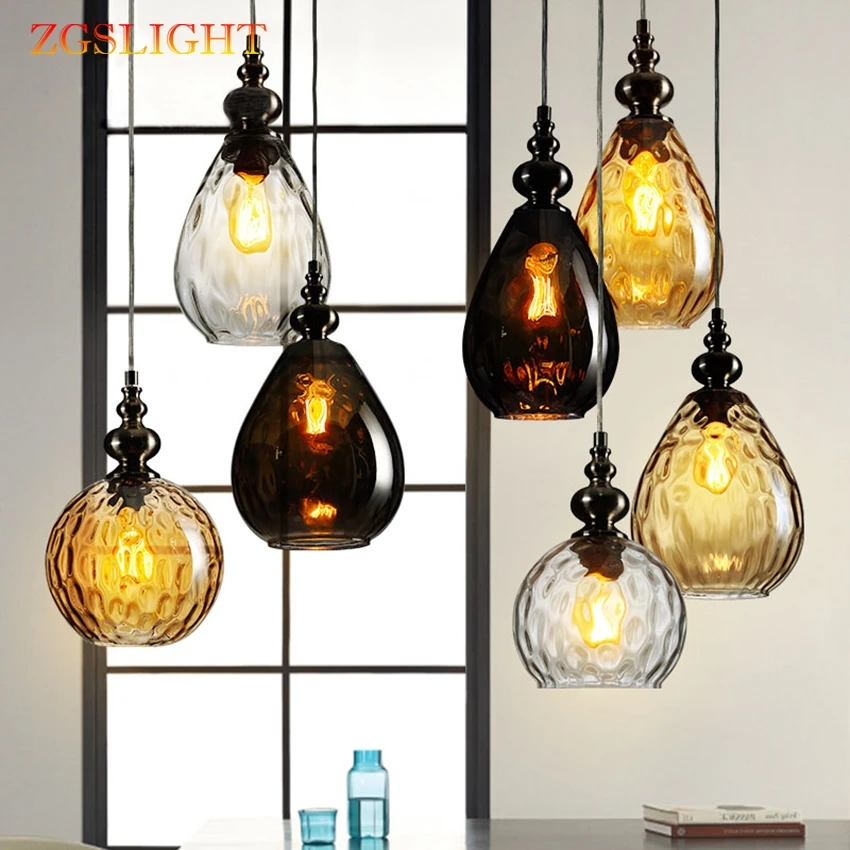 Vintage Nordic Loft Glass Pendant Lights Led Pendant Lamp Coffee Drop Light Dining Room Decor Hanging Lamp Suspension Luminaire
Vintage Nordic Loft Glass Pendant Lights Led Pendant Lamp Coffee Drop Light Dining Room Decor Hanging Lamp Suspension Luminaire