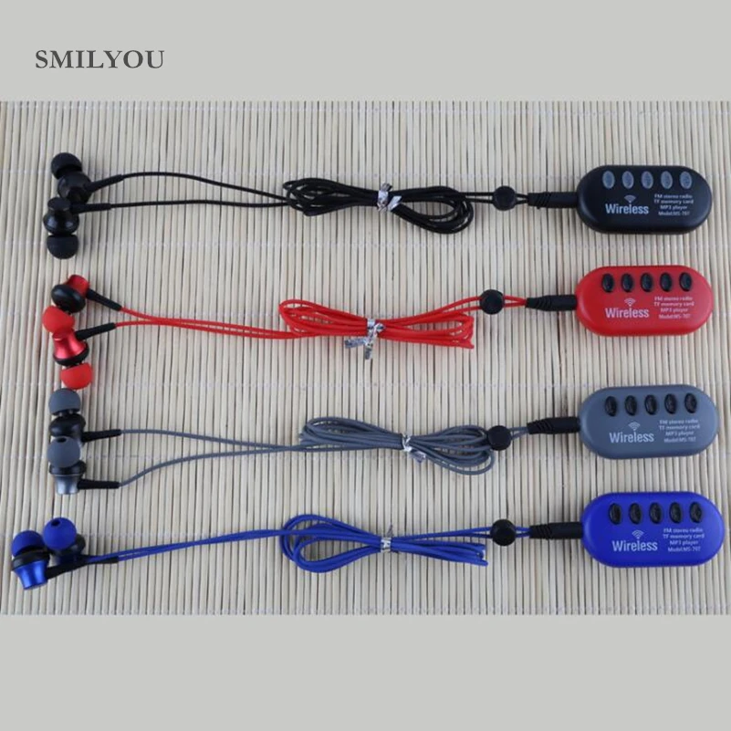 Smilyou Беспроводной наушники Bluetooth MP3 плеер Стерео FM радио карты памяти s Шум отмена