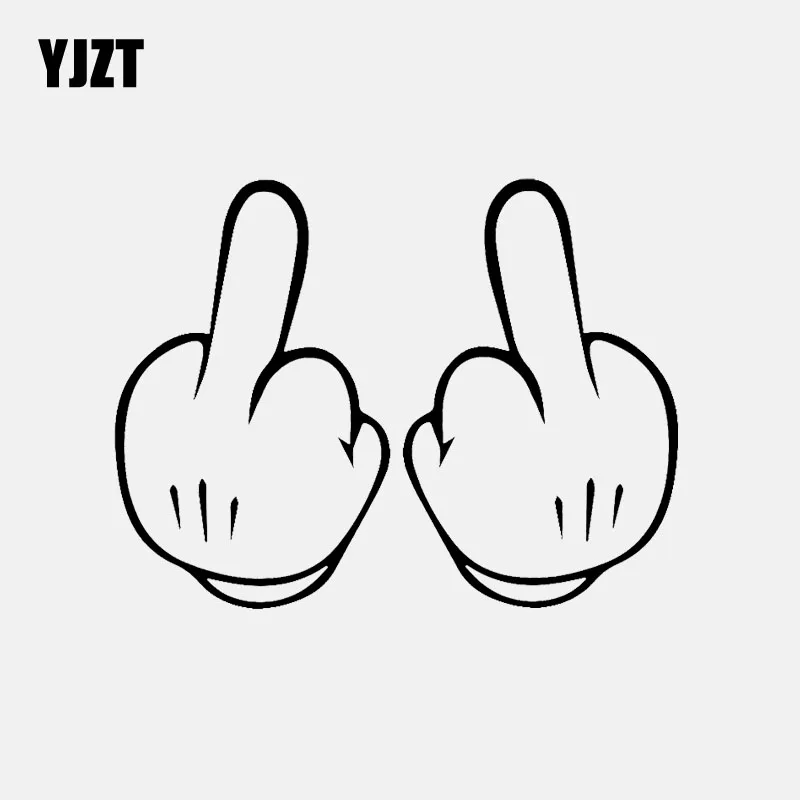 YJZT 15,7 см * 12 см 2X смешная наклейка на средний палец для автомобиля, Виниловая наклейка, черный/серебристый цвет
YJZT 15,7 см * 12 см 2X смешная наклейка на средний палец для автомобиля, Виниловая наклейка, черный/серебристый цвет