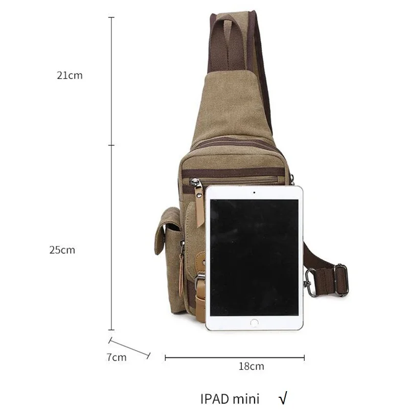 New men's chest bag canvas travel bag fashion men women small Messenger bag casual men's shoulder bag wx143