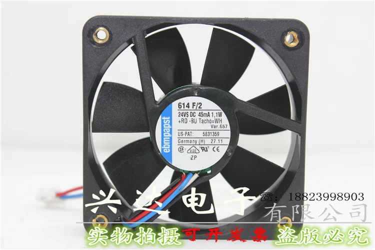 Genuine original EBM TYP 614f / 2 DC24VS 1.1W 6cm inverter cooling fan