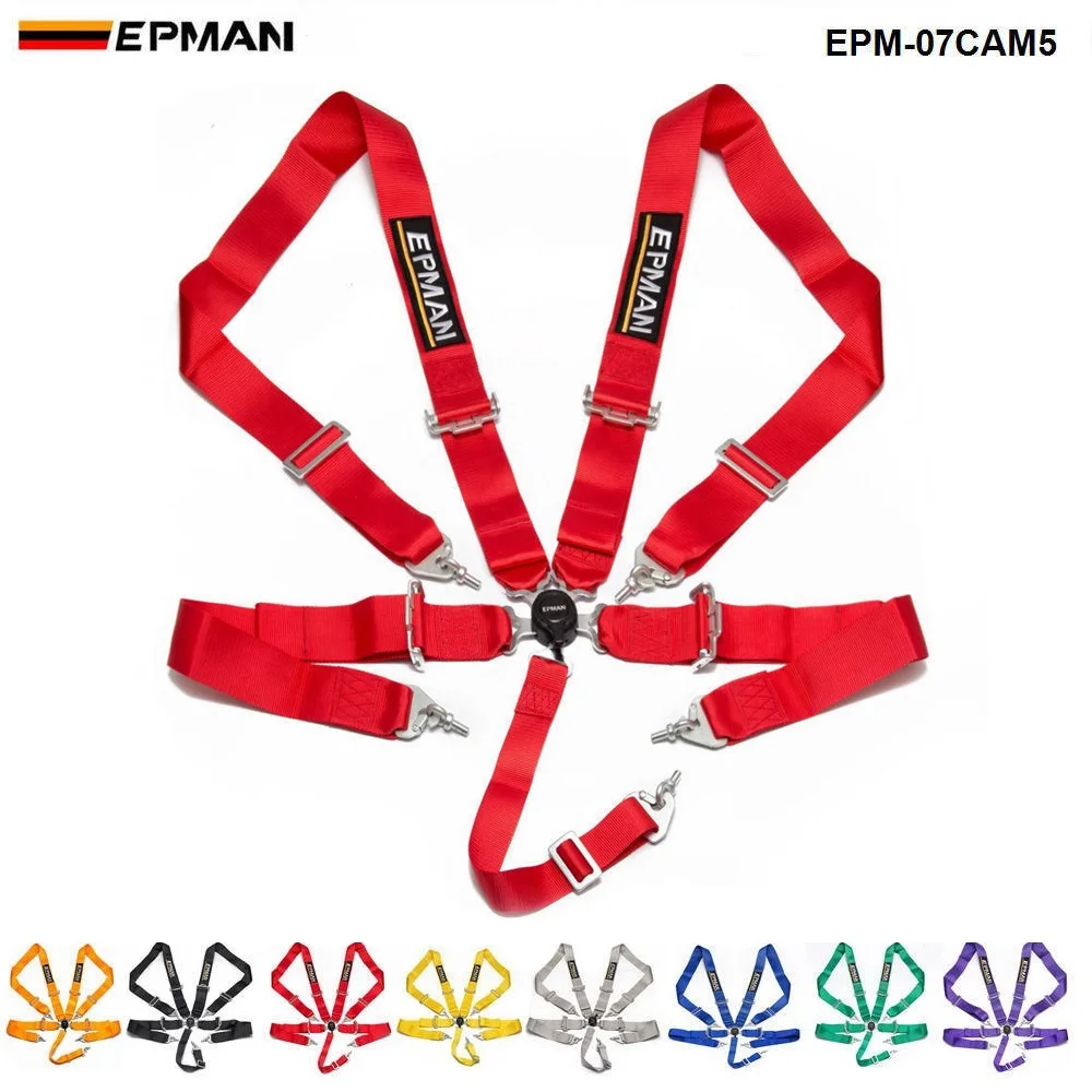 Universal 5 Point Racing Safety Harness Camlock 3" Steap Seat Belt Red EPM-07CAM5
Universal 5 Point Racing Safety Harness Camlock 3" Steap Seat Belt Red EPM-07CAM5