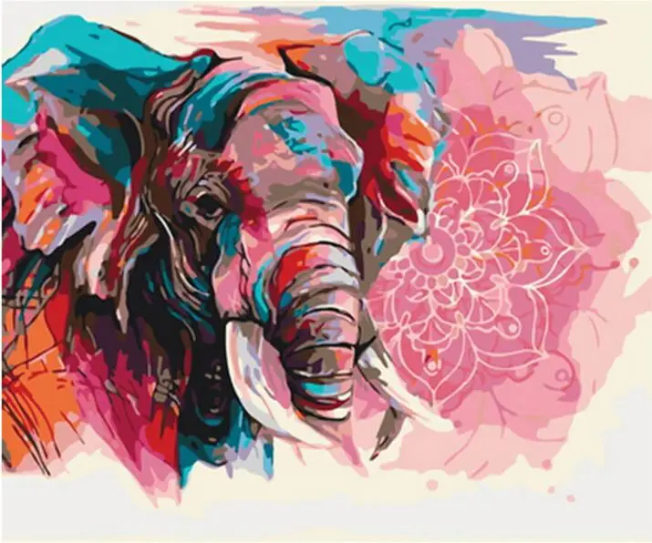 Фото Картина по номерам алмазная живопись слон сделай сам 5D - купить