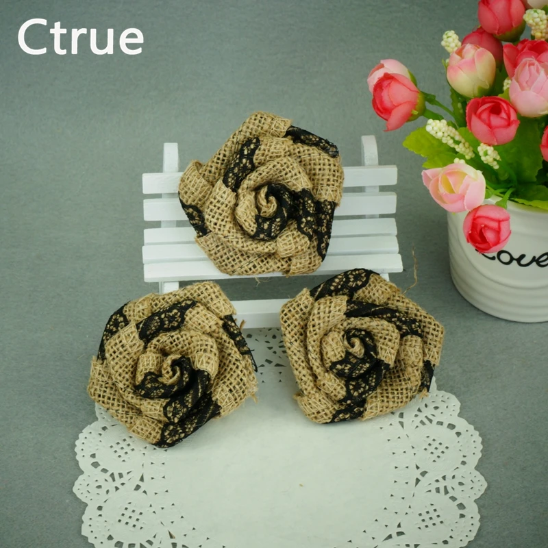 10pcs/lot Handmade Jute Hessian Burlap rose Flower With black Lace Hat DIY Craft rustic wedding decor vintage wedding decoration
10pcs/lot Handmade Jute Hessian Burlap rose Flower With black Lace Hat DIY Craft rustic wedding decor vintage wedding decoration