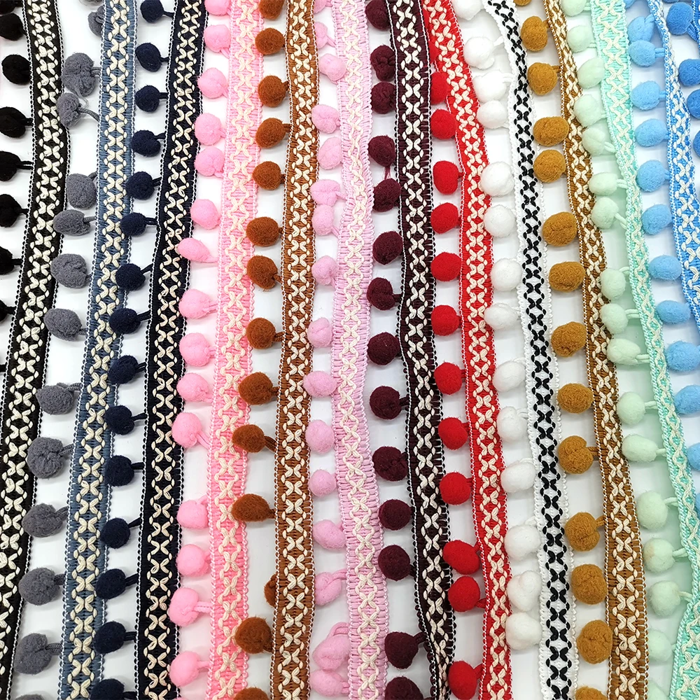 5Yards Pom Pom Trim Lace Fabric Sewing Accessories Pompon Trim tassel Ball Fringes Ribbon Sewing Lace For DIY Material Apparel
5Yards Pom Pom Trim Lace Fabric Sewing Accessories Pompon Trim tassel Ball Fringes Ribbon Sewing Lace For DIY Material Apparel