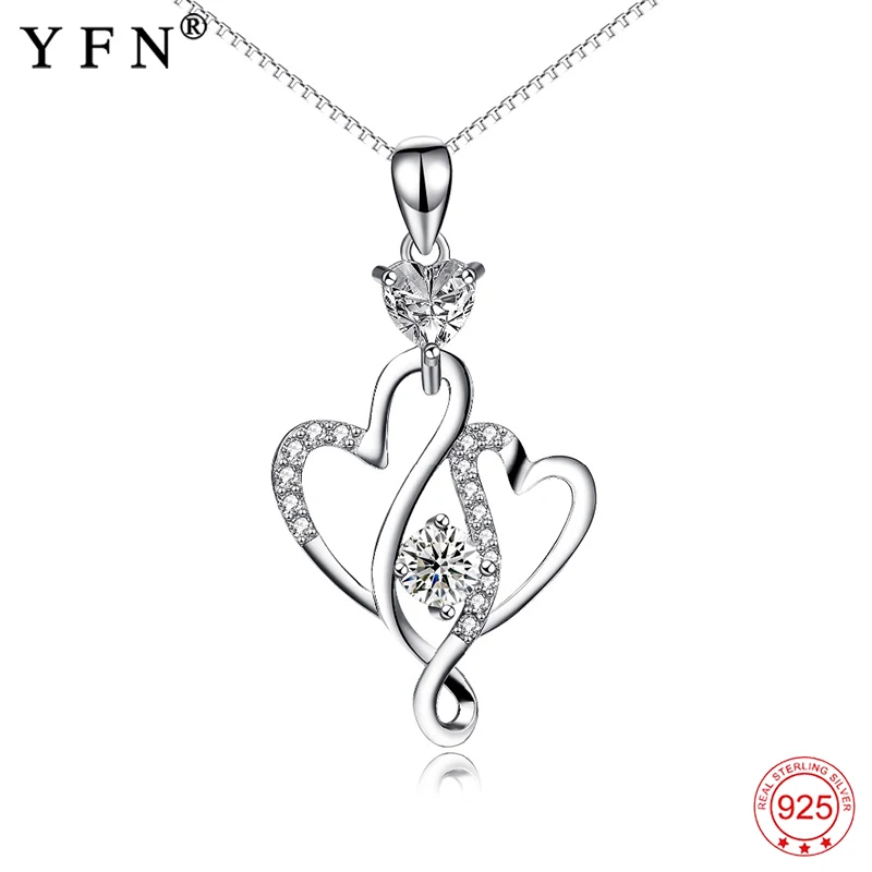 Genuine 925 Sterling Silver Cross Double Love Heart Necklace Crystal CZ Romantic Pendants Necklaces Fashion Gift Women PYX0074
Genuine 925 Sterling Silver Cross Double Love Heart Necklace Crystal CZ Romantic Pendants Necklaces Fashion Gift Women PYX0074