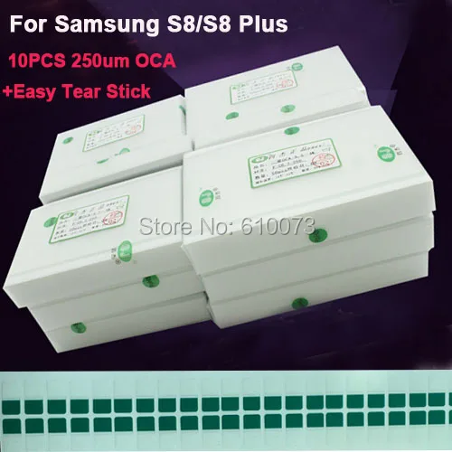 10pcs MAIJIEKE 250um OCA Optical Clear Adhesive for Samsung Galaxy S8 plus/S8 OCA Glue Touch Glass Lens Film+easy tear stick
10pcs MAIJIEKE 250um OCA Optical Clear Adhesive for Samsung Galaxy S8 plus/S8 OCA Glue Touch Glass Lens Film+easy tear stick