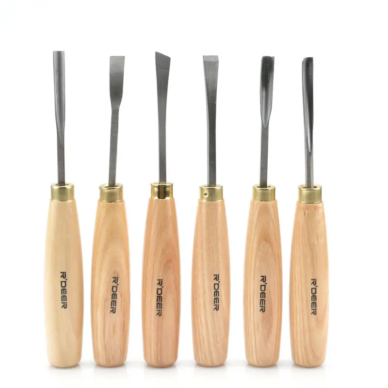 Набор резцов для резьбы по дереву 6 шт.|wood carving tools|woodworking hand toolschisel woodworking |