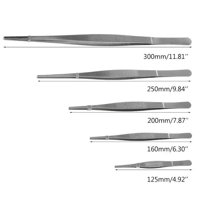 Toothed Tweezers Barbecue Stainless Steel Long Food Tongs Straight Home Medical Tweezer Garden Kitchen BBQ Tool 5 Sizes
Toothed Tweezers Barbecue Stainless Steel Long Food Tongs Straight Home Medical Tweezer Garden Kitchen BBQ Tool 5 Sizes