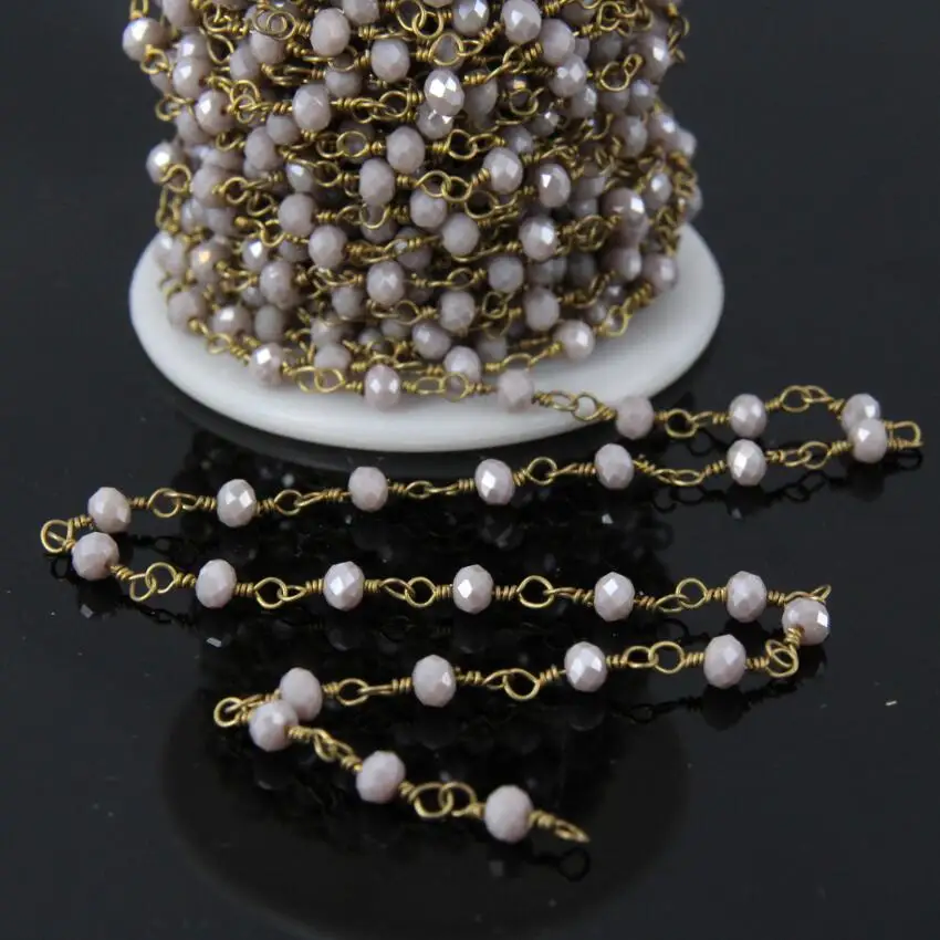5Meter,Wire Wrapped Glass Beads Faceted Rondelle Crystal Rosary Chain,Link Chain Necklace Jewelry Making 3x4mm
5Meter,Wire Wrapped Glass Beads Faceted Rondelle Crystal Rosary Chain,Link Chain Necklace Jewelry Making 3x4mm