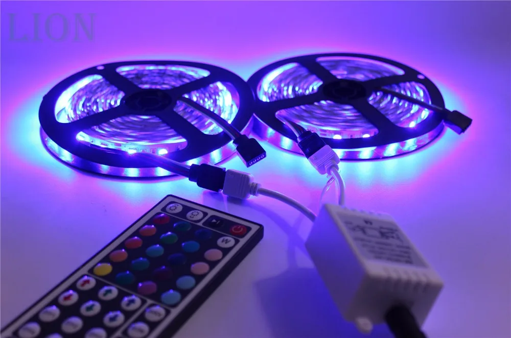 Светодиодная лента RGB 10 м 5050 водонепроницаемая IP20/65 60 светодиодов/м 12 В