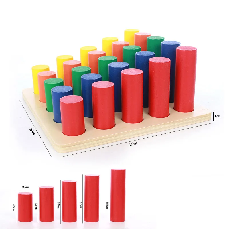 Montessori Cylinder Ladder Board Wood Learning Length Geometrical Shape Color Sort Kid Toys Educational Toys
Montessori Cylinder Ladder Board Wood Learning Length Geometrical Shape Color Sort Kid Toys Educational Toys