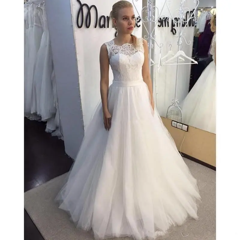 New Lace O-Neck Lace Tulle Boho cheap Wedding Dresses Summer Beach Bridal Gown Bohemian Wedding Gowns robe de mariage
New Lace O-Neck Lace Tulle Boho cheap Wedding Dresses Summer Beach Bridal Gown Bohemian Wedding Gowns robe de mariage