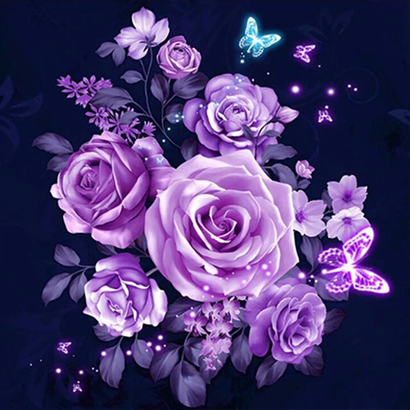 Diamond Painting 5D DIY Full Drill Round Diamond Embroidery Purple Flowers and Butterflies Pattern Cross Stitch Wall Stickers
Diamond Painting 5D DIY Full Drill Round Diamond Embroidery Purple Flowers and Butterflies Pattern Cross Stitch Wall Stickers