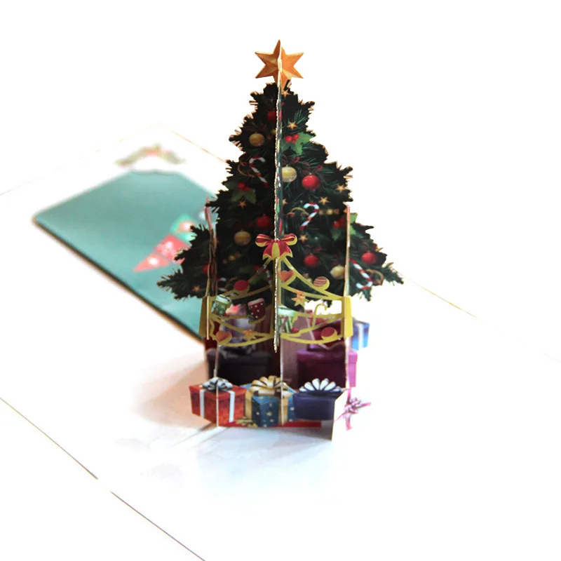 Free shipping 30pcs Wholesale Laser Cut 3d Creative color printing Christmas tree Postcard Gift Invitations Greeting Card
Free shipping 30pcs Wholesale Laser Cut 3d Creative color printing Christmas tree Postcard Gift Invitations Greeting Card